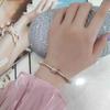 Gold Plated Stainless Steel Openable Crystal Cuff Bangle Bracelet For Women & Girls