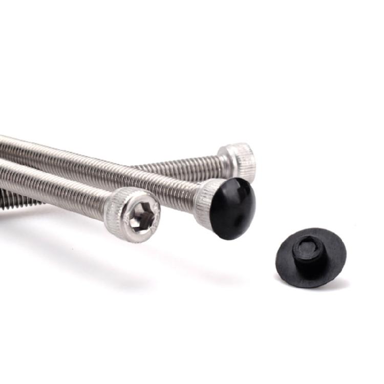 10Pcs 6mm Bike Rubber Stem Top Cover Headset Caps Black Rubber Headset Screw Cover Dustproof Headset Cover Enduring