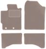 Beige Velour Floor Mats For: Toyota Yaris III Hybrid Hatchback (2013-2017)