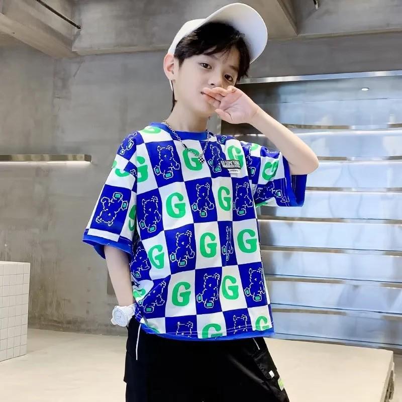 Jungen 2023 Sommer Freizeit Kurzarm T-Shirts - Stilvolle Streetwear für Kinder
