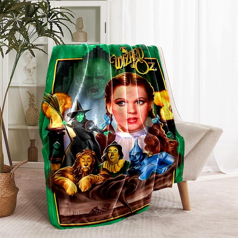 1pc Blanket The Wizard of Oz Print Design, Lightweight Blanket for Sofa, Bed- Soft &Warm, Gift for All Seasons like Christmas, Halloween