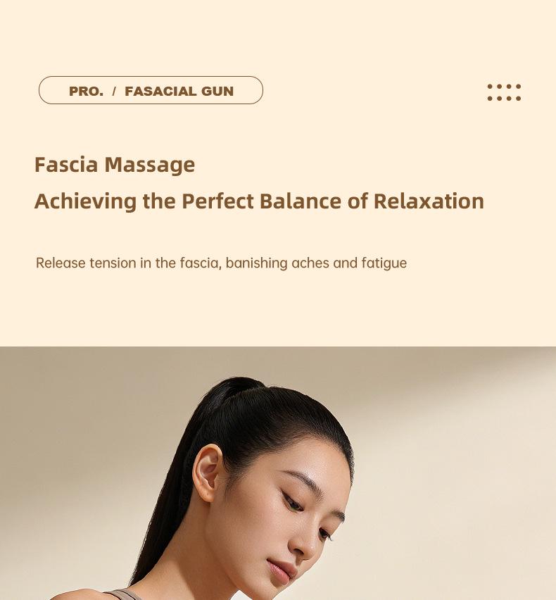 Dual-Head Fascia Gun: Compact Muscle Massager with LED Display for Neck and Spine Relaxation