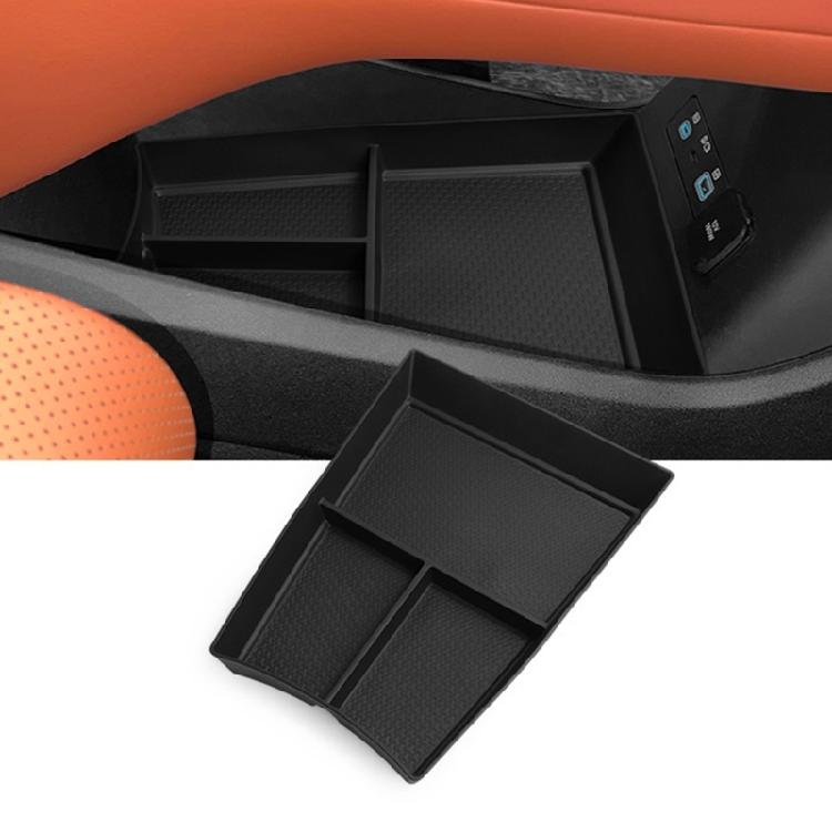 Lower Console Tray Insert for Car Storage, Sectioned Console Bin with Grip Pattern for Phone, Cards, Coins, and Small Items for Daily Use