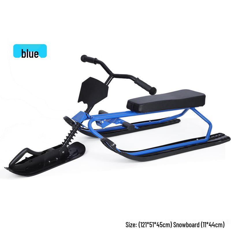 Adult-Child Dual-Use Cross-Country Sled with Brakes for Snow and Ice