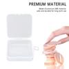 5Pcs Makeup Puff Box Transparent ABS Plastic Clear Square Jewellery Storage Case for Earring