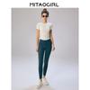 Mitaogirl Kendall Short Sleeve T-shirt Women Summer Slim Fit Slimming Shoulder Basic White T Running Fitness Yoga Clothes