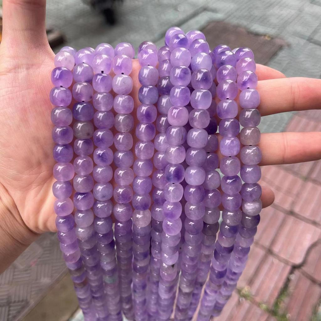 9x10 Natural Chalcedony Beads: Multicolor Morganite, Tourmaline, Amazonite Barrel Beads for DIY Jewelry