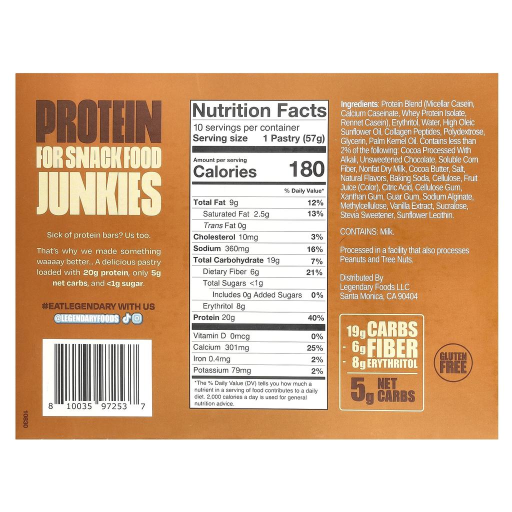 Protein Pastries, S'mores, 10 Packs, 57G (2Oz) Each