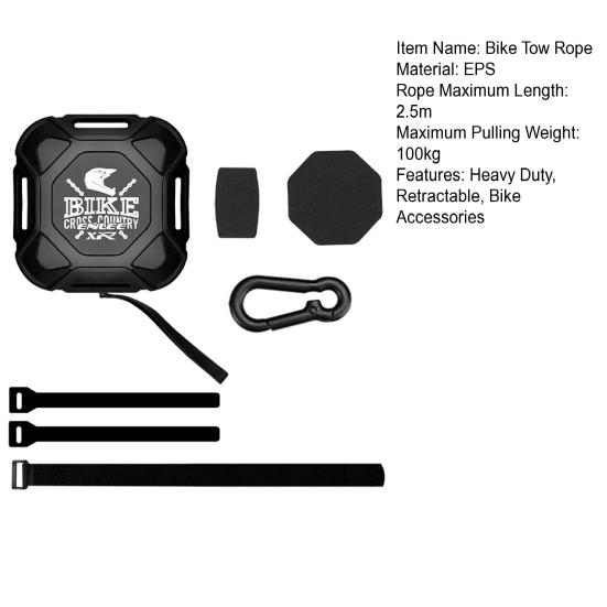 Utendørs terrengsykkel slepetau Heavy Duty uttrekkbar foreldre-barn Barn MTB landeveissykkel Trekkstropp bak sykkel Trekkenhet Sykkeltilbehør