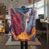 Dragons  Print Flannel Blanket, High quality Comfortable for All Seasons, Home Decor, Warmth and Comfort