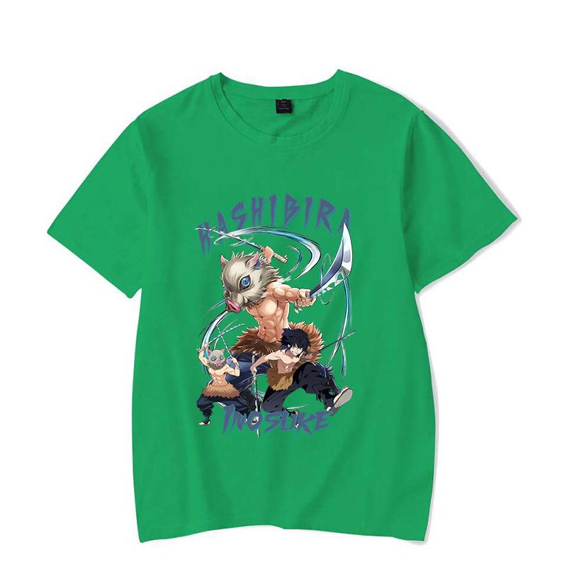 

Hot Sales Hashibira Inosuke T Shirts Women Men Summer Cool Short Sleeves Personality Anime Harajuku T-shirt 4XL