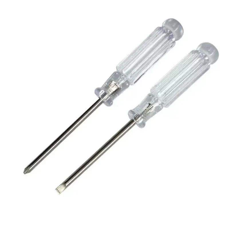 3mm Mini Transparent Cross Screwdriver Phillips Slotted Screw Driver Small Manual Precision Home Appliances Repair Tool DIY Home