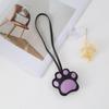 Cute Leather Cat Paw Keychain Ornament