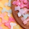 500g/bag About 230Pcs Handmade Acrylic Bowknots Beads Macaron Beading Materials 33*24mm DIY Fashion