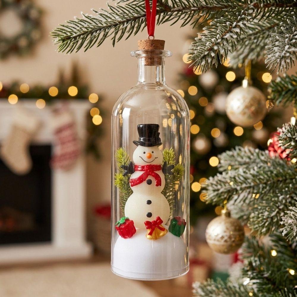 Babbo Natale Neve Uomo Vocale Registrabile Bottiglia Natale Memoria Vocale Ornamento Regalo Romantico