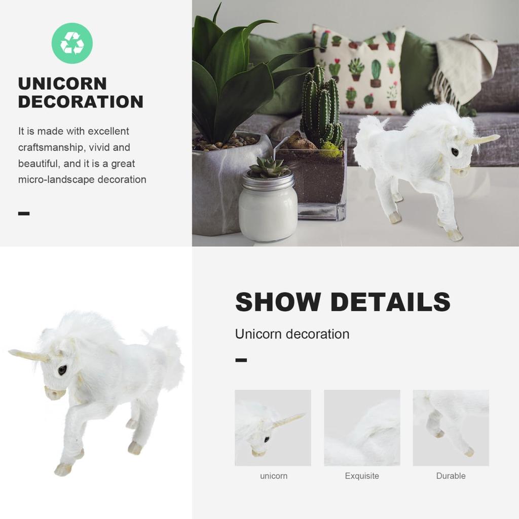 JOINPAYA Simulation Unicorn Stuffed Animal, Plush Unicorn Pillow, Pegasus Figurine, Cute Lovelyz Plush Toy Ornament, Unicorn Plush Toy with Faux Fur,