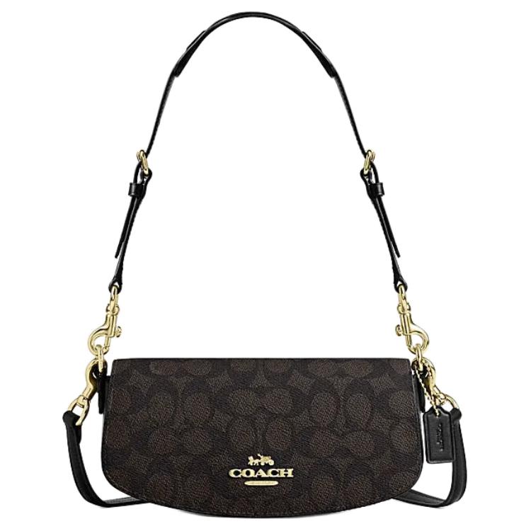 

Coach Andrea 21 Brand Logo Detachable Handle Leather And Synthetic Leather Handbag Crossbody Shoulder Bag Small Women Handbags Walnut CW303-IMXAQ Basic Set (Bag+Dust Bag)