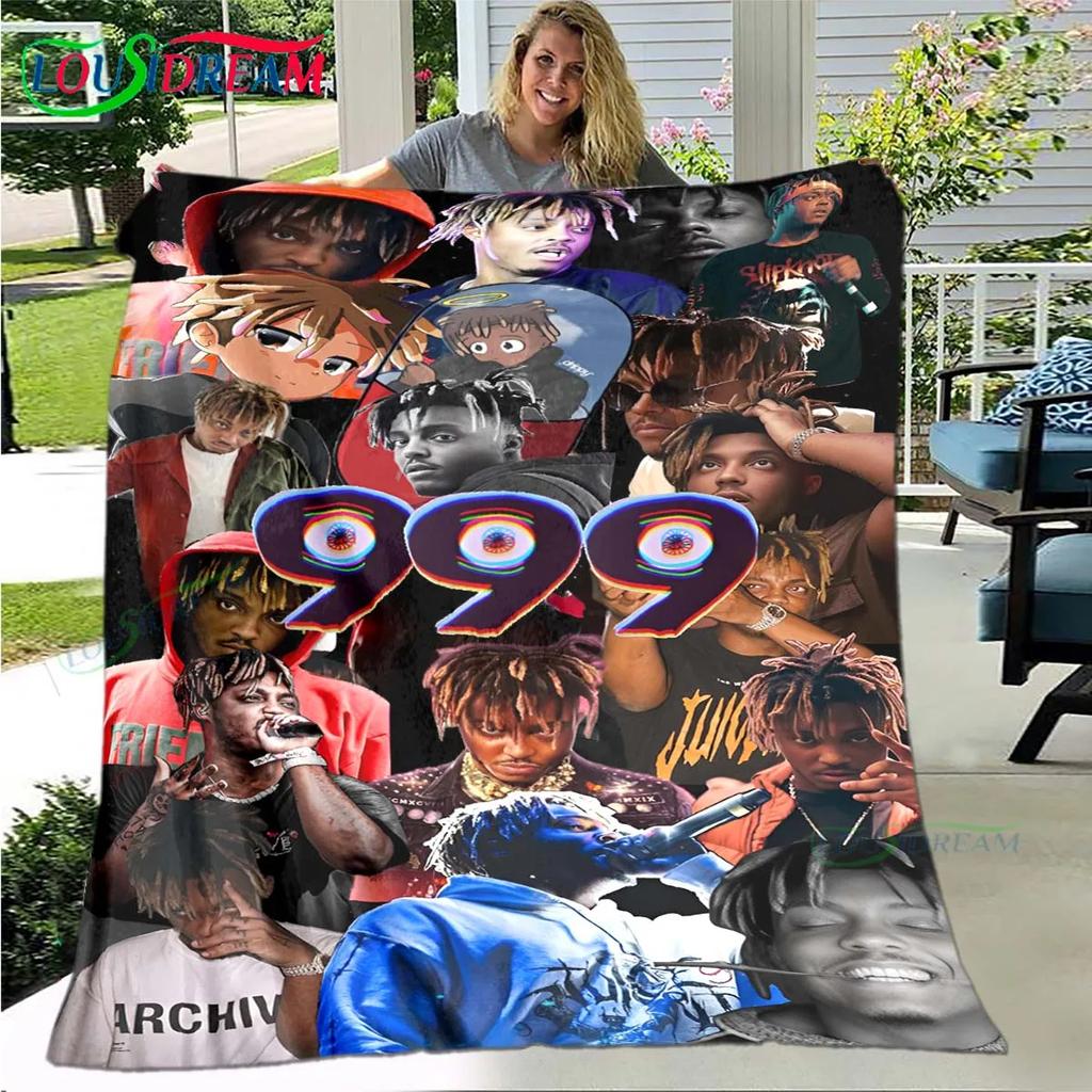 Mode Hip-Hop-Sänger J-Juice WRLD Flanell Decke für Erwachsene und Kinder Sofa Bett Dekoration Decke Tragbare Decke Geschenk