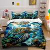 Sea Turtle with Dreamy Ocean Artwork Print Soft Comfortable Duvet Cover Bedding Set Included 1*Duvet Cover  2*Pillowcases