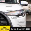 For TOYOTA Corolla Cross Hybrid -2024 Car Headlight Protective Cover Film Front Light Transparent TPU Headlamp Accessories