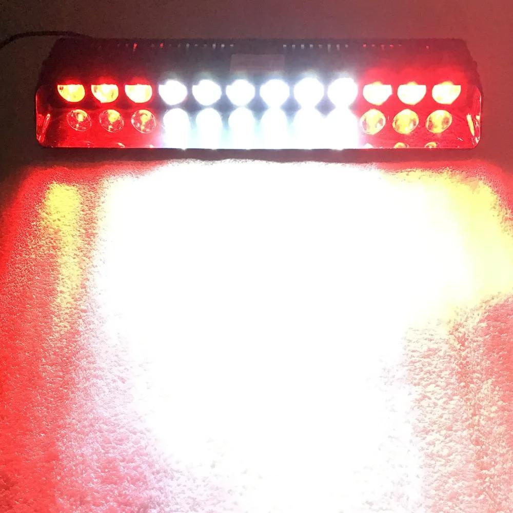 Car Strobe Flashing Windscreen Lamp 12LED Red/Blue Police Led Flasher Emergency Warning Light 12V 12W