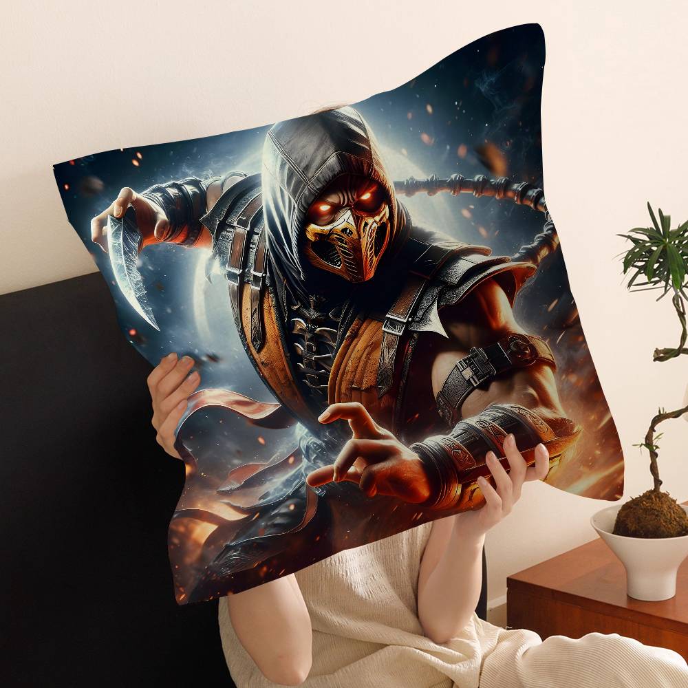 MMortal Kombat Pillow Cover for Bedroom Room and Living Room Sofa Decorative Cushion Cover