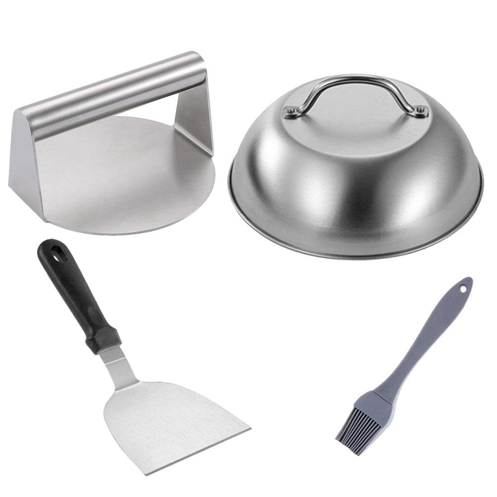 

Набор для приготовления бургеров из нержавеющей стали Набор инструментов для барбекю для гриля на открытом воздухе Простота в использовании Чистота Безопасность Идеальный подарок для дома 16.00X16.00X8.00CM