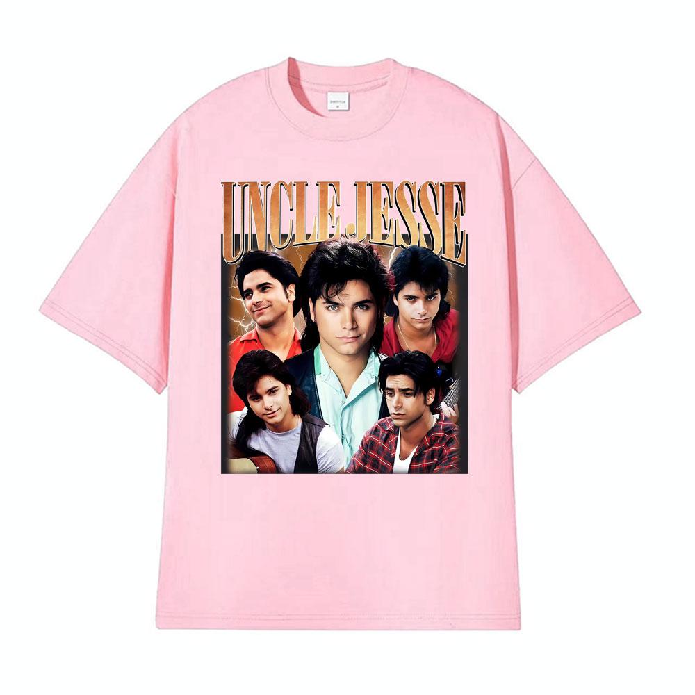 Uncle Jesse Full House Tribute Tee John Stamos 90s Vintage Tshirts for Men Women Gothic High Street 100 Cotton Comfort T Shirt