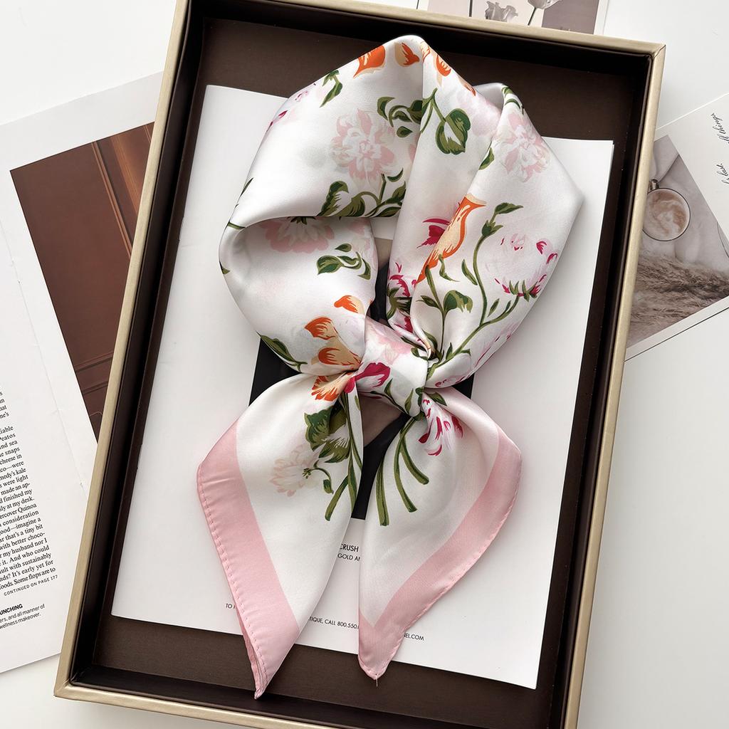1Pc 70*70Cm Square Scarf Women Luxury Beach Scarf Fashion Lady Hair Head Bandana Wraps Female Neckerchief Hijab Shawl