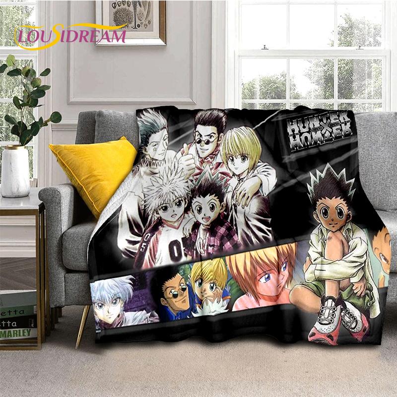 HxH Anime Hunter×Hunter Cartoon Soft Flannel Blanket for Beds Bedroom Sofa Picnic,Throw Blanket for Cover Outdoor Leisure Nap