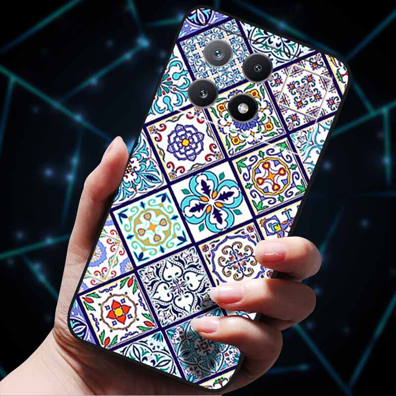 3D Flowers Emboss Fundas For Poco X6 Pro Case Soft Silicone Phone Case for Xiaomi Poco X6 Pro Poco X 6 Pro X6Pro Pocox6 Pro Bags