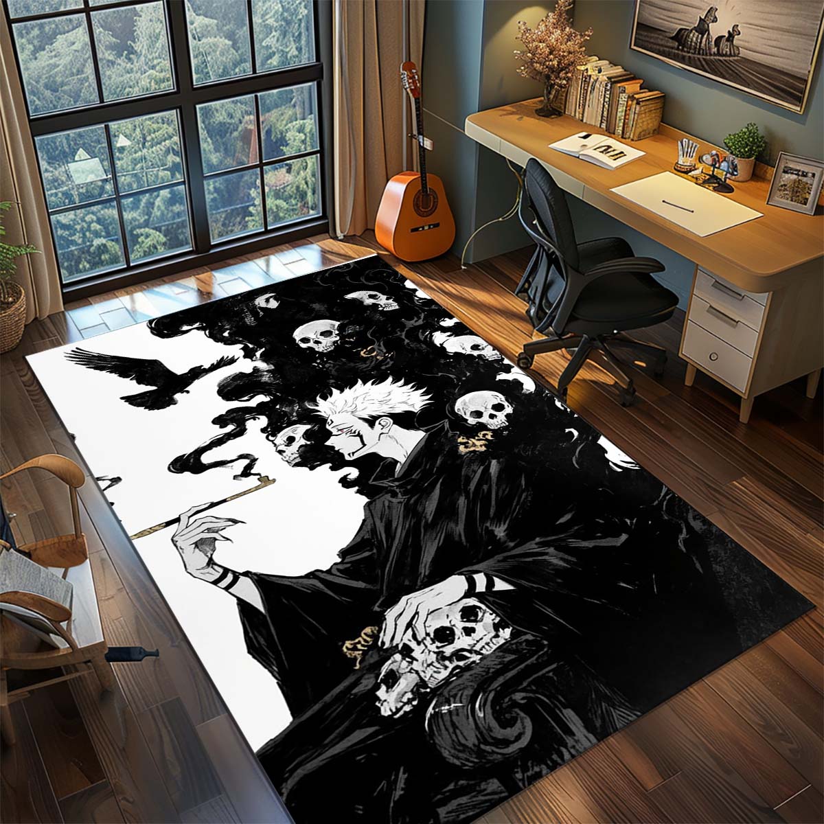 

Jujutsu Kaisen Bedroom Rug Polyester Anime Carpet Non Slip Living Room Floor Mat Decor -QJY 60x90cm