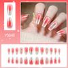 Press on Nail Ballerinas Coffin Fake Nail Designs Stick on Nail Full Cover False Nail Acrylic Glues on Nail for Womens