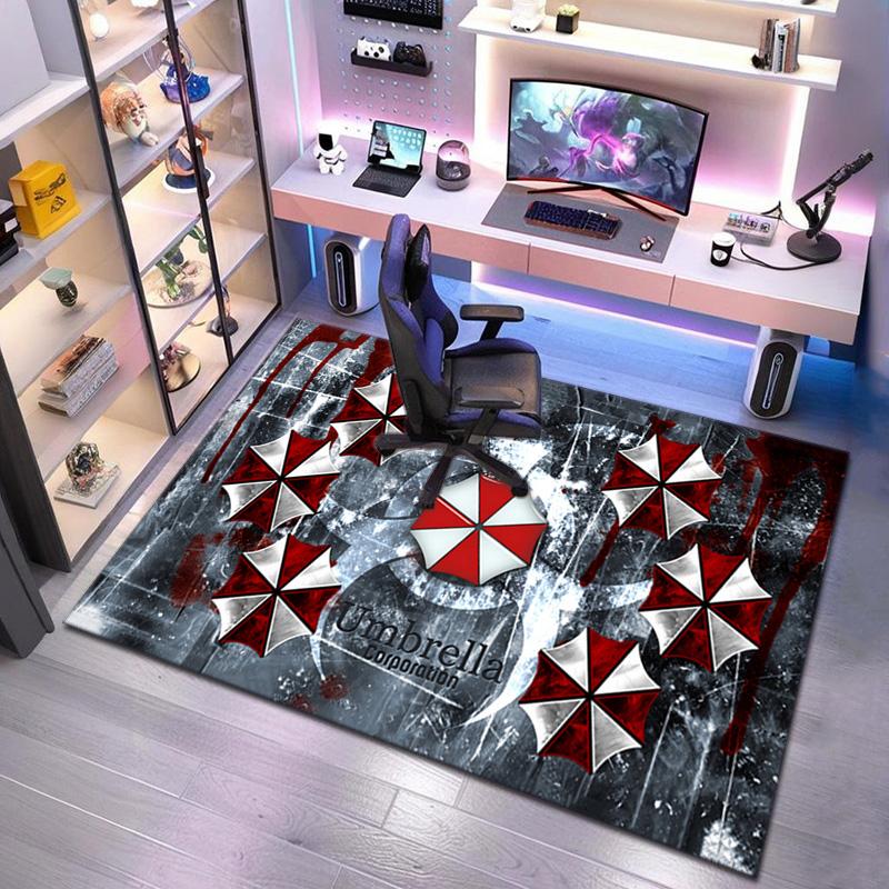Gioco Sci-Fi Resident Evil, Umbrella Corporation, tappeto morbido, soggiorno di casa, tappetino per sedia da ufficio, zerbino, zerbino tappeto U4