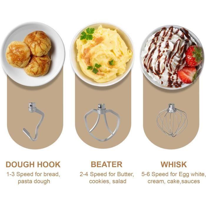 Robot pâtissier - vospeed - sm-1519x - 1500w - 6.2qt - acier inoxydable