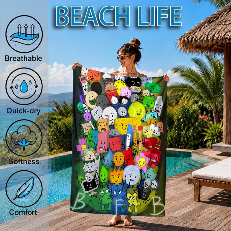 Colorful Dream Island Collage Beach Towel, Microfiber Beach Towel, Perfect For Pool, Beach, Travel, Home Decor Beach Party Fan gifts