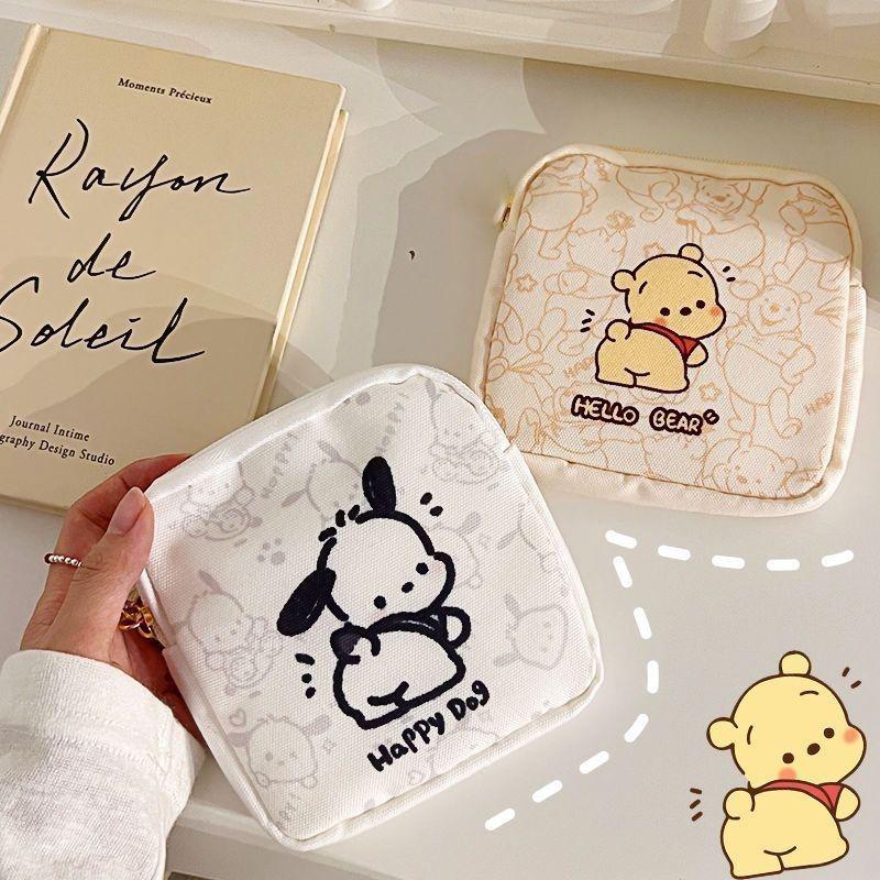 Cute Bear Sanitary Pad Storage Bag - Portable Oxford Cloth Period Bag for Girls