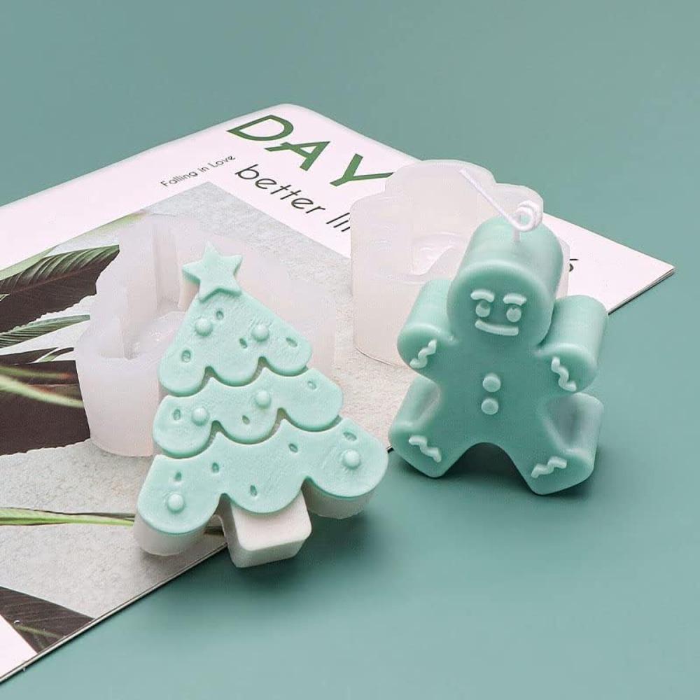 3D Christmas Stereoscopic Deer Animal Silicone Mold Crystal Drop Glue Fondant Cake Decorating Resin Silicone Casting Mold