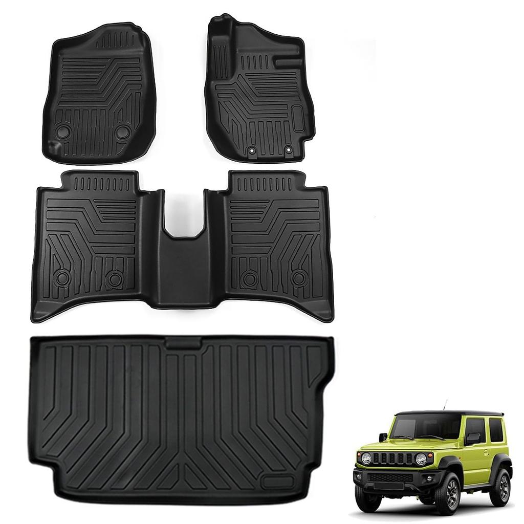Compatible with the new Jimny Nomad JC74 model April 2025 3D floor mats with a for the these and TPE floor mats are easy to install and provide mats