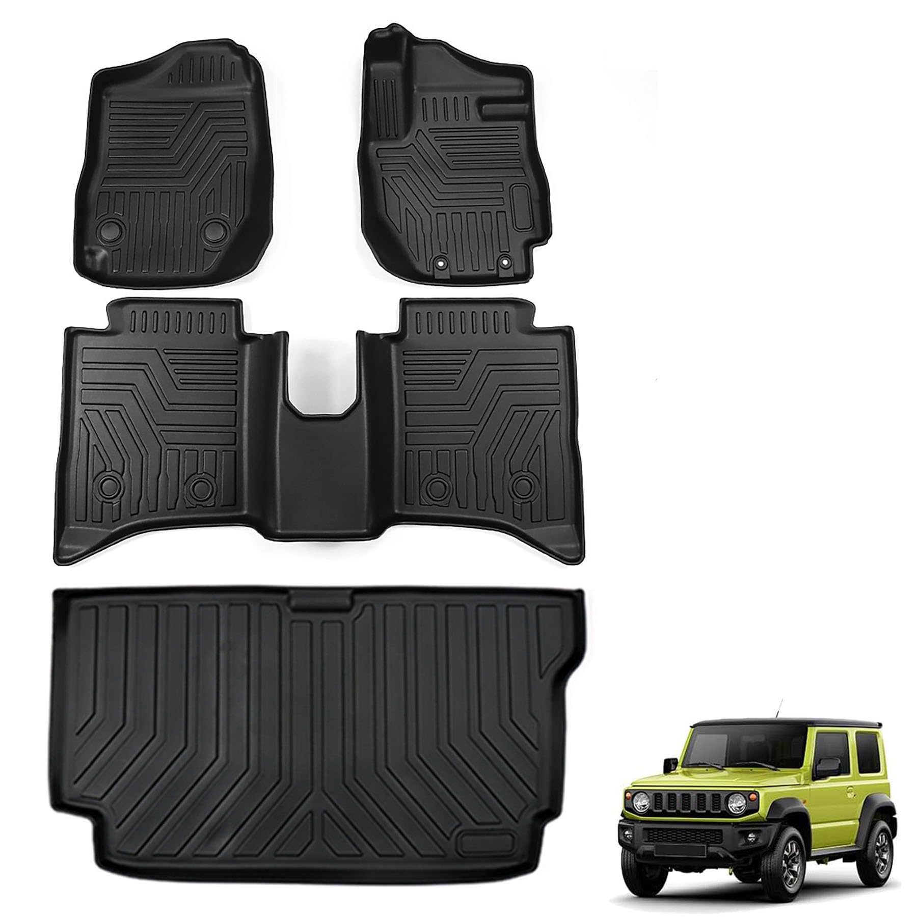 

Compatible with the new Jimny Nomad JC74 model April 2025 3D floor mats with a for the these and TPE floor mats are easy to install and provide mats
