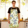 1pc Large Solid Color Background Romantic Heart Pattern Apron, Home Decoration Kitchen Wear, Sleeveless Durable Washable Unisex Cooking Apron,
