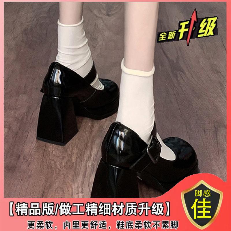 

Свадебные туфли свадебные туфли главный свадебный артефакт принцесса французский темперамент туфли-маффины на толстом каблуке белые туфли Мэри Джейн высокие каблуки 34