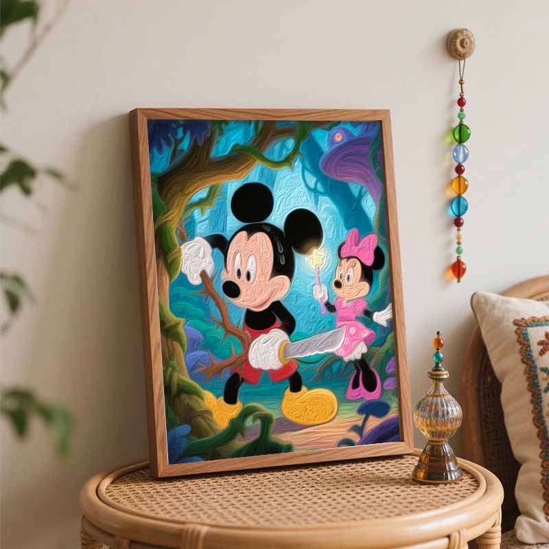 Disney Digital Oil Painting Art Painting Adventure Forest Cartoon Handmade Diy Home Decorations