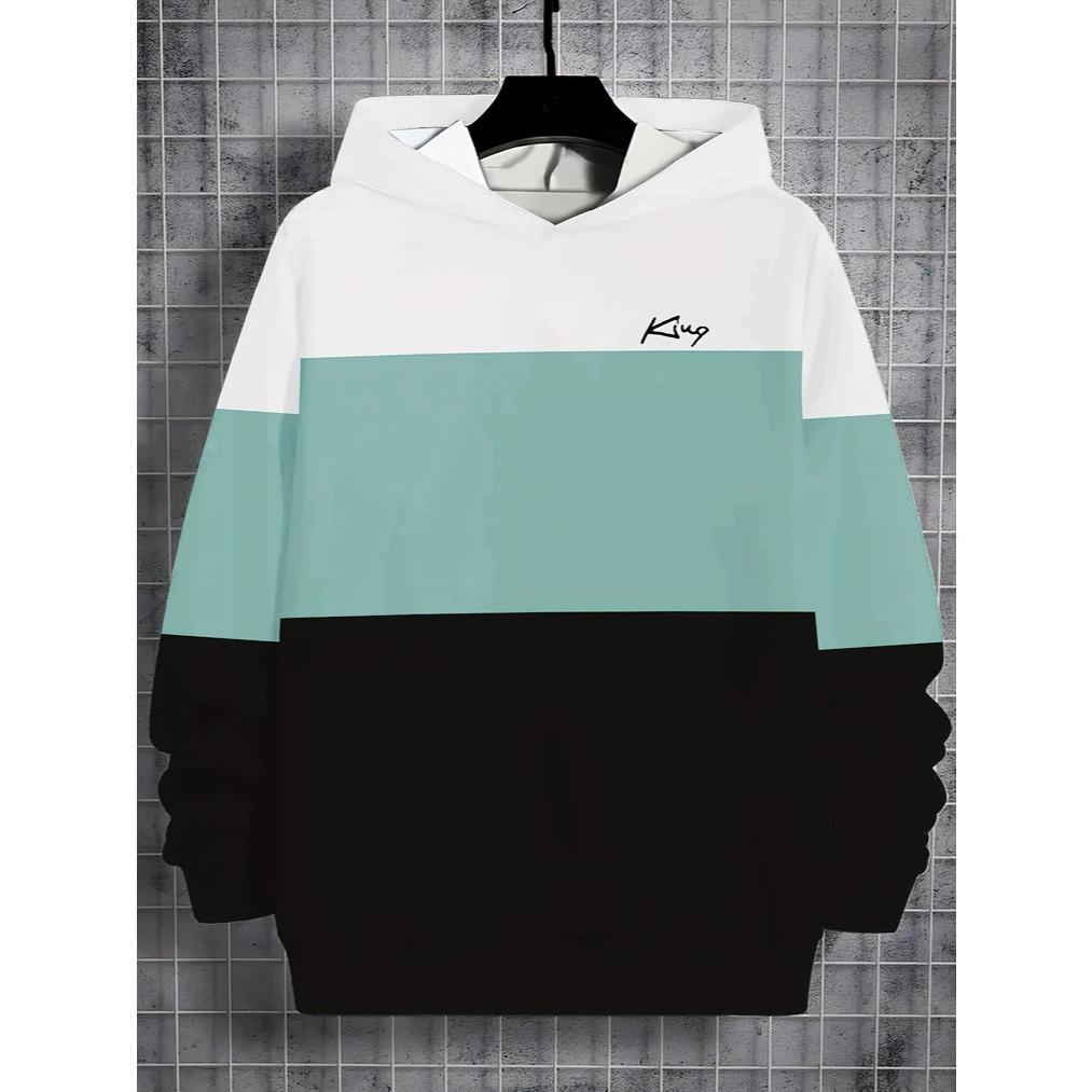 New Cool Boy Cartoon Tiger 3D Printed Boys' Casual Long Sleeve Hoodie, Suitable for Boys' Outing In Spring and Autumn