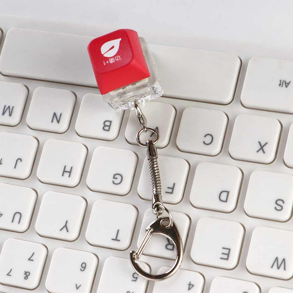 ABS Button Decompression Keychain LED Keyboard Button Decompression Toys  Children Adult