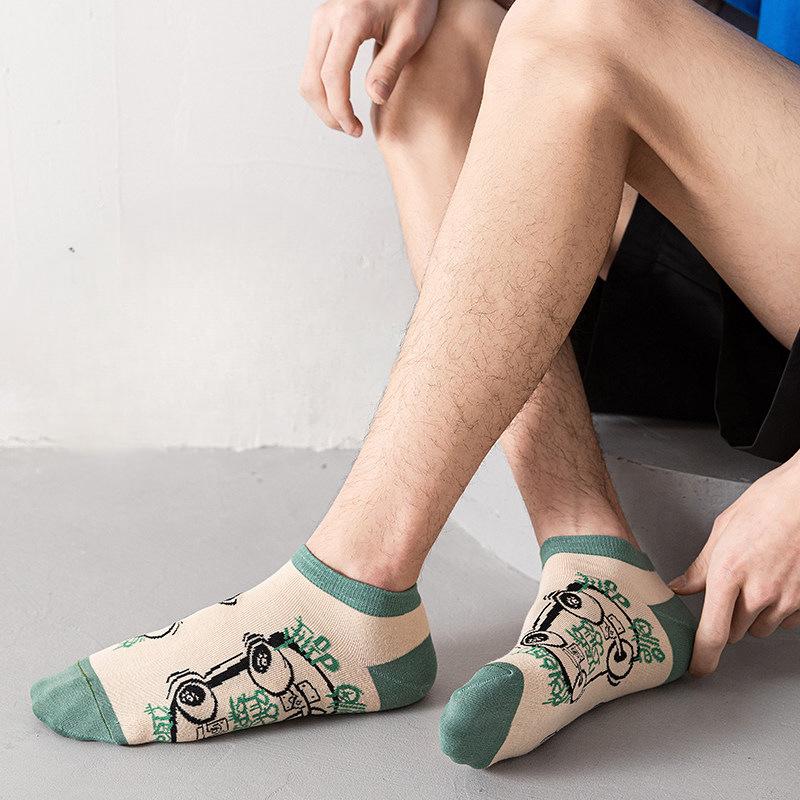 Men's Socks, Short Socks, Breathable and Sweat-absorbing, Boat Socks, Summer Anti-odor, Summer Thin Breathable Sports Trendy Socks