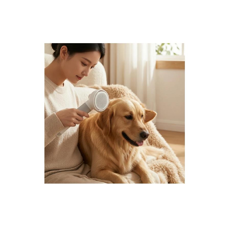 Dog Dryer Brush 2-in-1 Pet Hair Dryer with Brush Pet Grooming Blower Powerful 3-Speed for Dogs