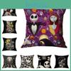 The Nightmare Before Christmas Cartoon Cushion Cover Perfect For Home Decor And Sofa