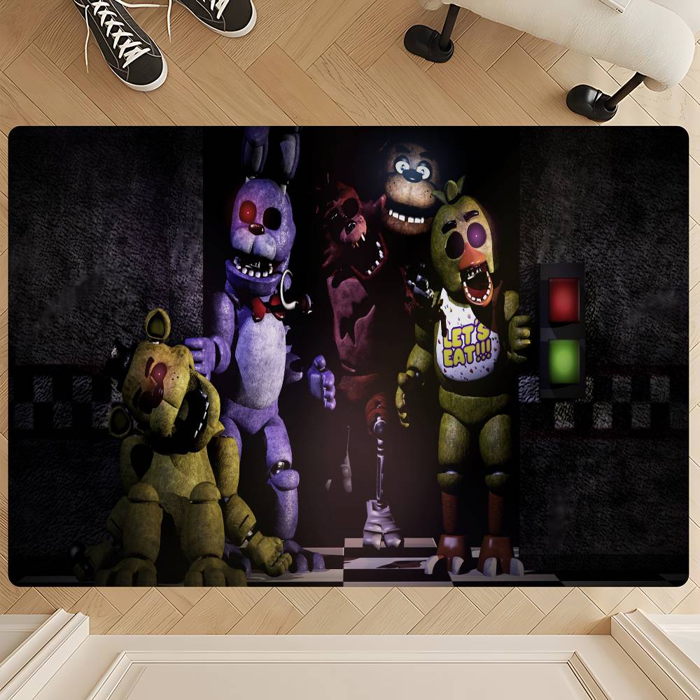 F-Fnaf Five-nights-At-Freddys Bathroom Mat Kids Room Bedroom Decoration Balcony Anti-Slip Doormat Living Room Bedside Area Rugs