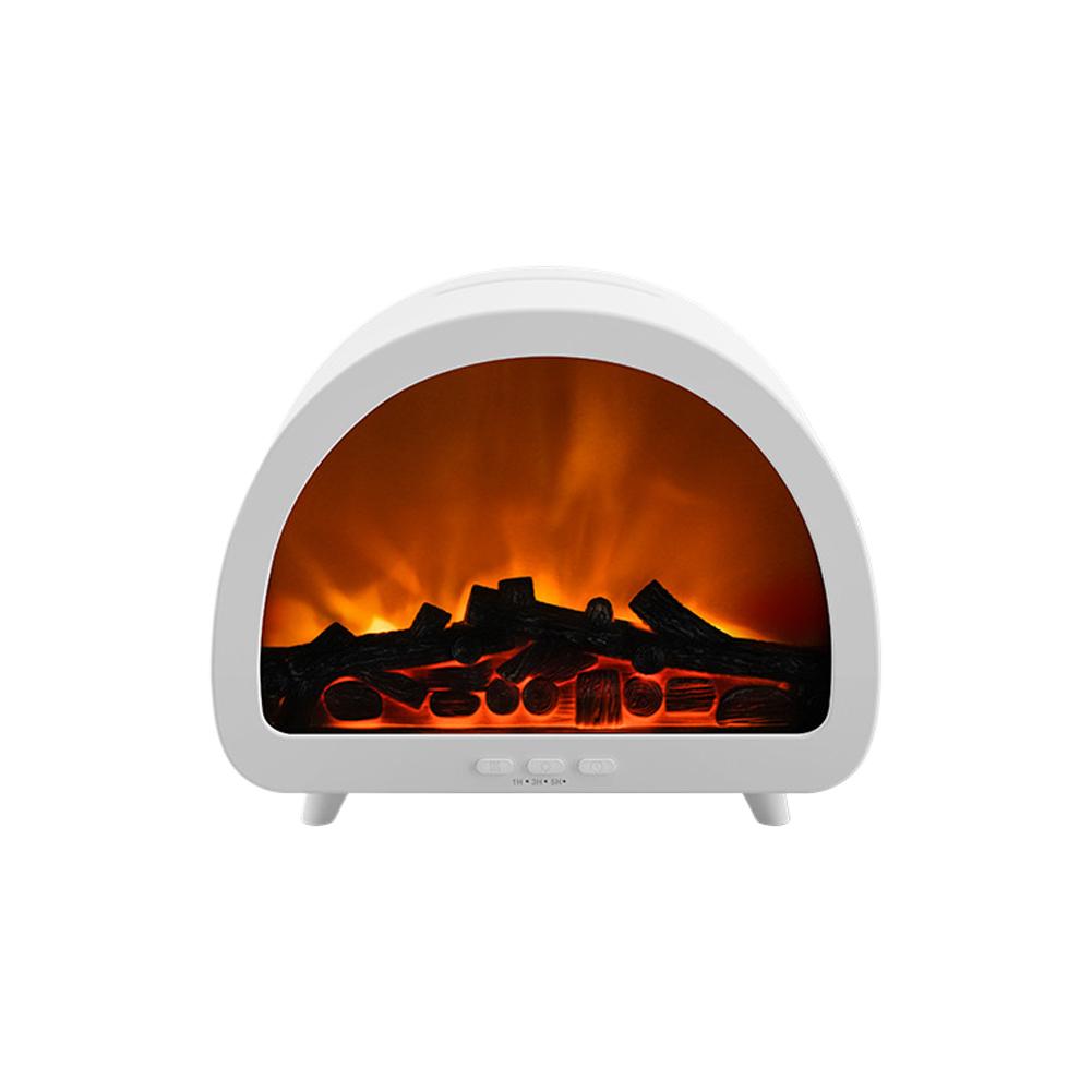 

New Fireplace Flame Aromatherapy Machine Home Desktop Remote Control Rainbow Atmosphere Light Humidifier Ornament Romantic белый